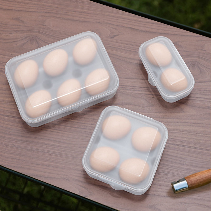 Outdoor shockproof egg box storage box portable camping shatter-resistant egg tray household plastic protective box travel drop-resistant