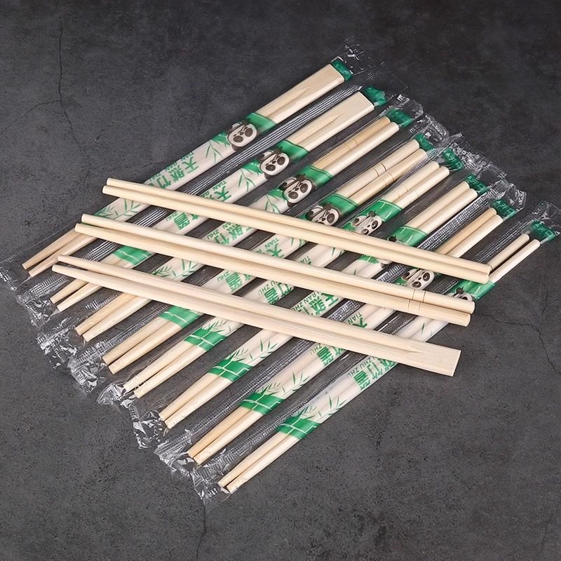 Disposable Chopsticks Restaurant Special Round Chopsticks Take-out Fast Food Packaging Commercial Independent Packaging Convenient and Hygienic Bamboo Chopsticks
