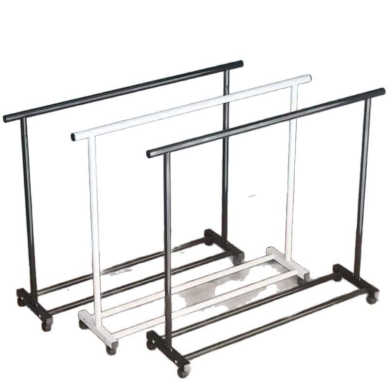 Simple Clothes Rack, Floor-Standing Bedroom Simple Coat Rack, Single-Pole Movable Clothes Drying Rack, Indoor Household Clothes Hanger