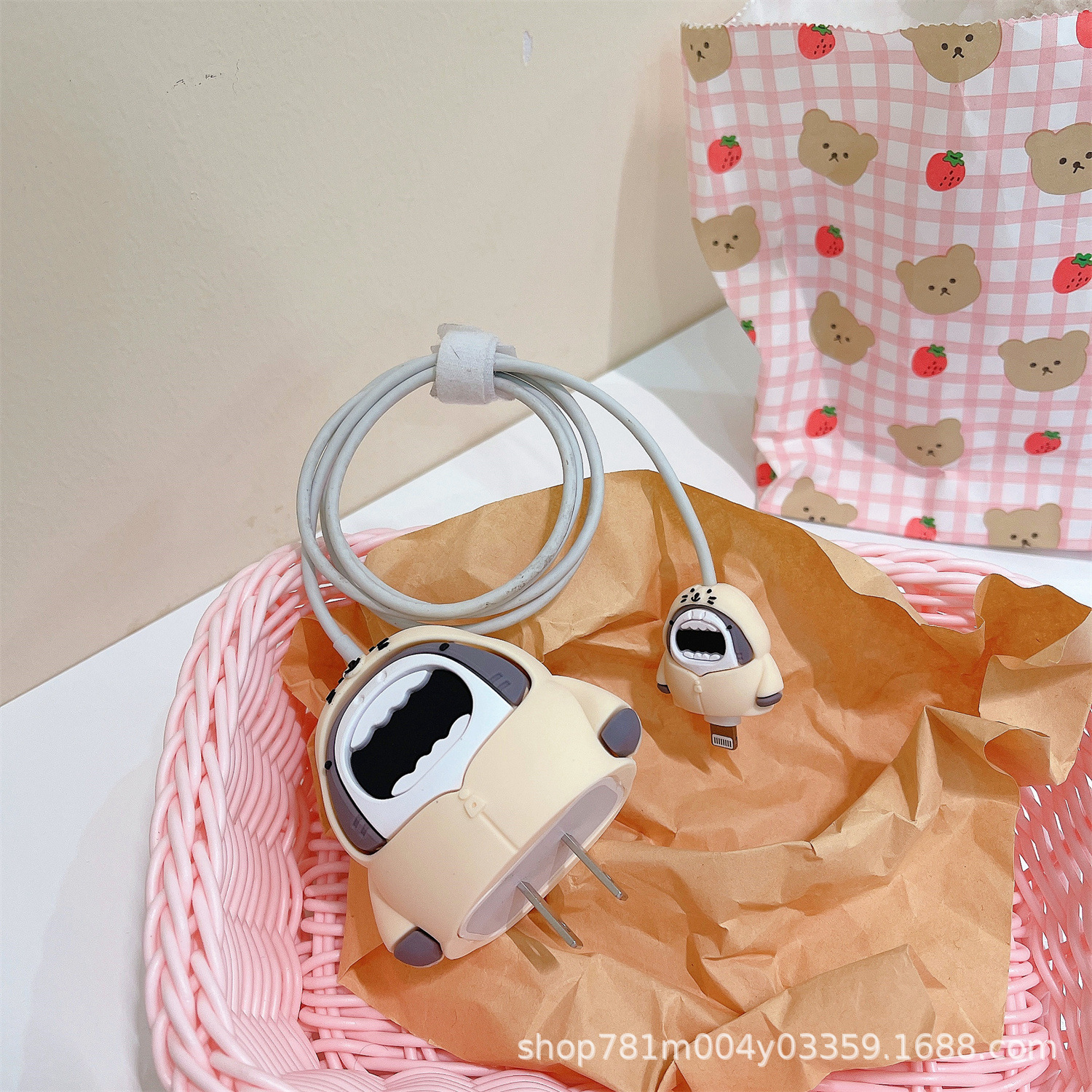 数据线保护套适用苹果充电器保护套芭芘充电头保护套充电线保护套