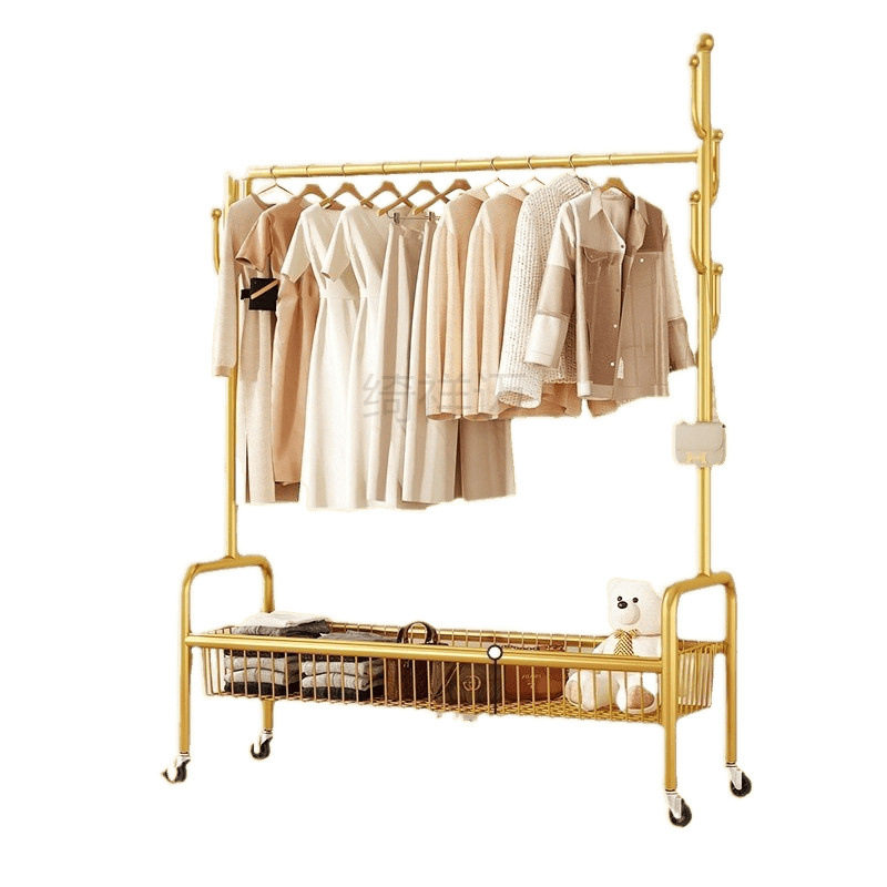 Coat Rack, Floor-Standing Bedroom, Home Room Clothes Rack, Mobile Clothes Drying Rack, Indoor Simple Clothes Rack