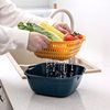 Vegetable washing basin draining basket six-piece kitchen multifunctional vegetable basket double-layer drain basin fruit washing basket drain basket