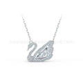 Dazzling white diamond swan necklace