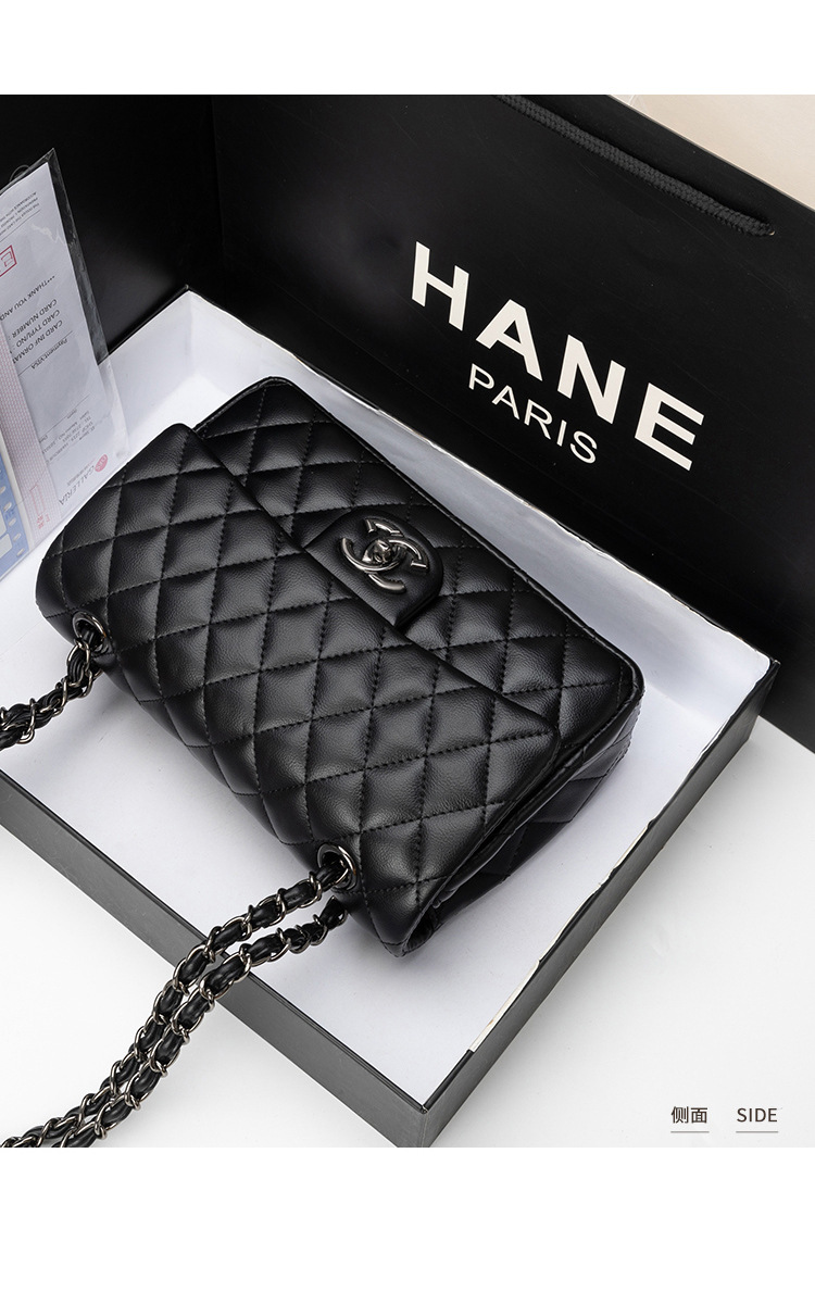 Chanel CF Classic Rhomboid Chain All-match Genuine Leather Messenger Bag Small Chanel Style Bag High-end Texture Purchasing Women's Bag 18 O1CN01ACaoha1HFvjwRW5Qb !!2771570729 0 cib