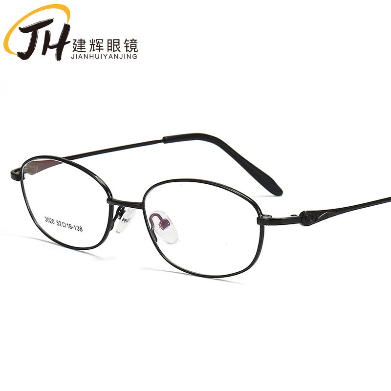 Factory wholesale titanium alloy thick gold plating metal glasses frame can be installed presbyopia frame 3020