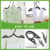 Folding travel clothes hanger foldable with clip folding clothes hanger portable travel clothes hanger (Black 12 pieces