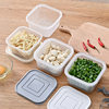 Q5273 Green Onion Preservation Box for Home Kitchen, Double-Layer Storage Box for Green Onions, Ginger, and Garlic, with Drainage Function, Refrigerator Storage