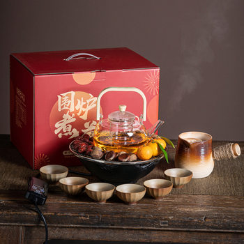 Tea Brewing Stove Set for Home Indoor Use, Electric Stove, Electric Ceramic Stove, Glass Teapot, Complete Set of Utensils