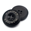 Black buckle with white letters 25mm [1 piece] p3-51