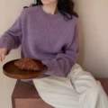 Purple pullover sweater