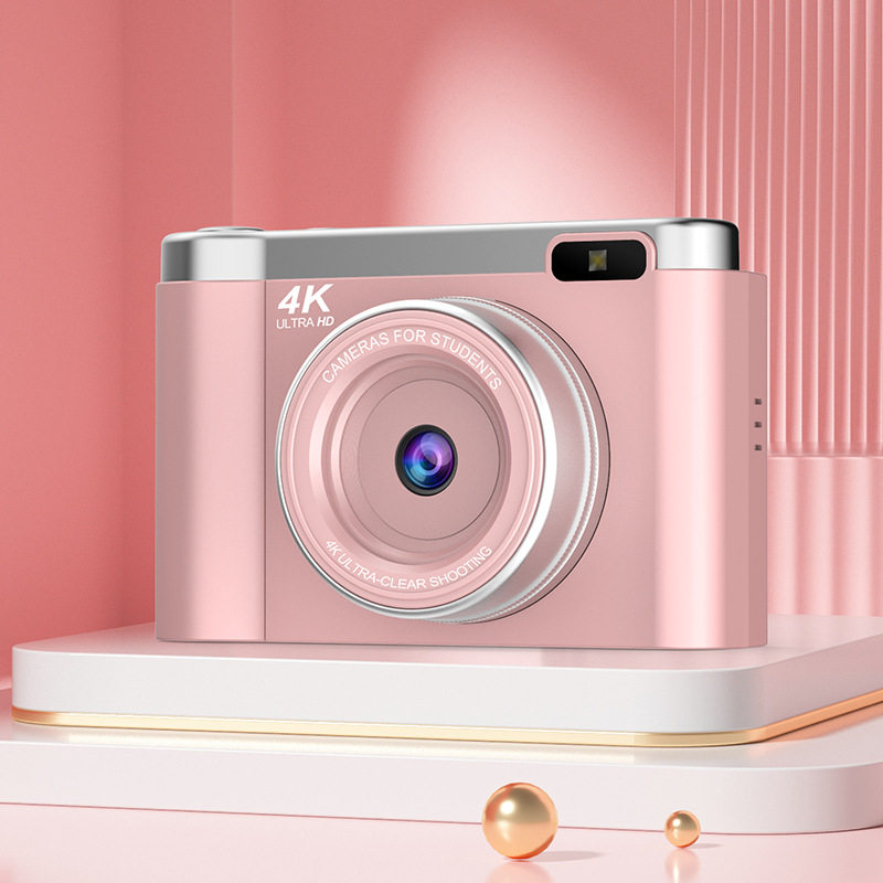 Student Digital Camera Retro CCD Campus Flip HD Portable Small Vlog Entry Card Machine for Women