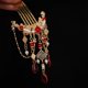 Warring States Style Hanfu Pavilion Hair Accessories After Step Shake and Press Embellishment Small Hairpin Antique Headwear Ming Style Tang Style Tassel Hairpin Female