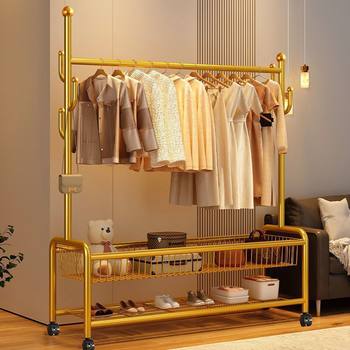 Floor-Standing Coat Rack for Home Use in Rooms and Bedrooms, Clothes Hanging Rack, Mobile Clothes Drying Rack, Simple Clothes Rack, Direct Sales from the Manufacturer