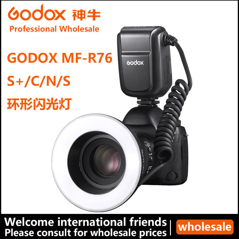Godox Mf-R76 C N S Macro Ring Flash Suitable for Canon Nikon Sony Ttl Photography