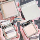 Pipl Small Silver Block Box Makeup Powder Cake Touch-Up Makeup Concealer Dry and Wet Dual-Use Oil Control Non-Stuck Powder Non-Removing Makeup Cross-Border