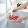 Household Kitchen Plastic Vegetable Basket for Storing Vegetables and Fruits, Round Draining Basket, Vegetable Washing Basin, Eco-Friendly Draining Tool
