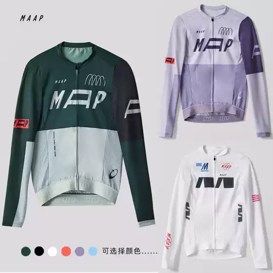 Maap Spring and Summer Men's and Women's Competitive Long-Sleeved Cycling Jersey Slim Fit Road Mountain Bike Clothing Quick-Drying