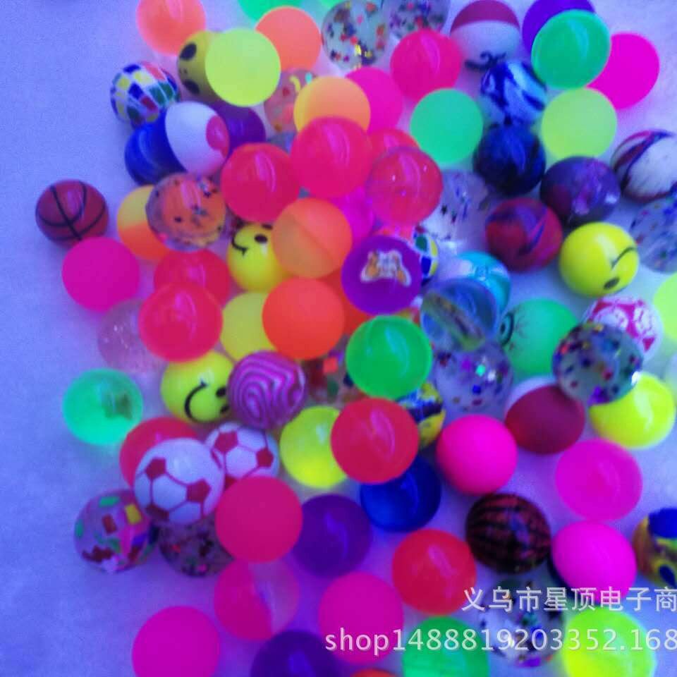 XD111 factory direct 32mm mixed elastic ball children's toy flower ball 3-7 mixed all good ball mixed