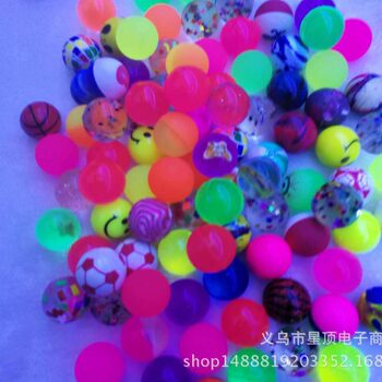 XD111 factory direct 32mm mixed elastic ball children's toy flower ball 3-7 mixed all good ball mixed