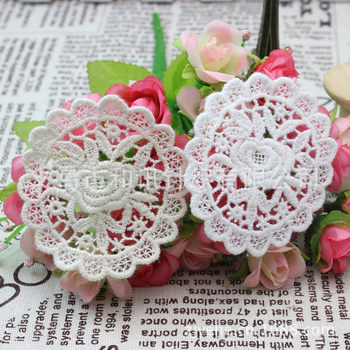 Handmade patchwork accessories daily in stock wholesale white beige water soluble lace Baidaili cloth stickers
