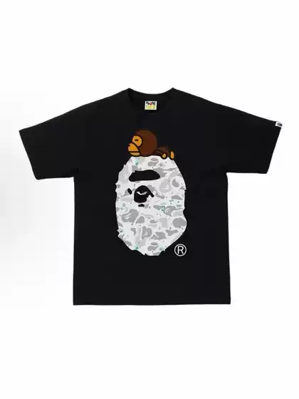 26 BAPE 300g Heavyweight Short Sleeve T-Shirt, Streetwear Ape Head Shark Monkey Print, Unisex, Wholesale Export