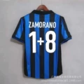 98/99 inter milan jersey short sleeve printed 1+8 zamorano armband