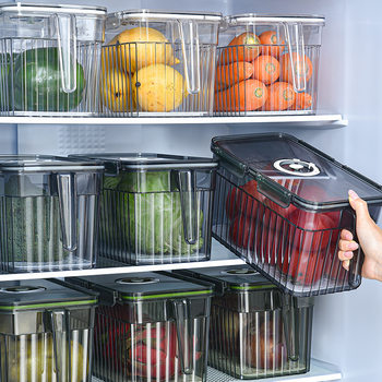 Refrigerator Storage Box Food Grade Fresh-keeping Box Kitchen Vegetable Dumpling Finishing Artifact Freezing Special Egg Storage Box