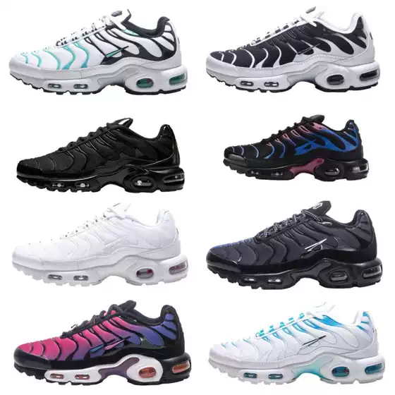 Cross-Border Air-Cushioned Shoes Tn First Generation Summer Breathable Mesh Shock-Absorbing Shoes for Men and Women Outdoor Sports Casual Running Sneakers