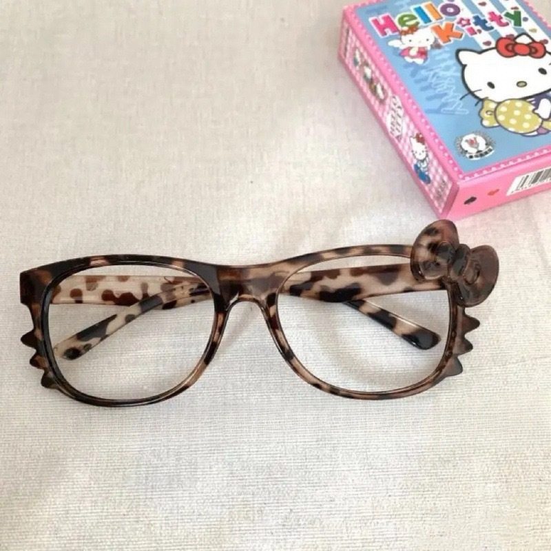 Leopard Print Glasses Frame Without Lenses Cute Plain Decorative Frame Ins Retro Y2K Tortoiseshell Round Glasses