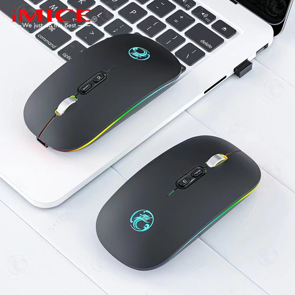 iMICE luminous charging Bluetooth dual-mode wireless silent mouse desktop notebook mini silent version