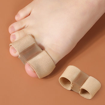 Toe splitting device thumb valgus big foot bone overlapping toe separator men's and women's fiber double hole toe set orthosis
