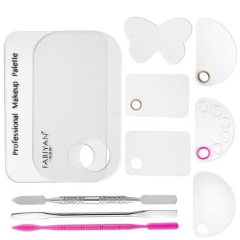 Factory Direct Sales Portable Acrylic Beauty Nail Art Palette Makeup Board Anti-Fall Gold Palette Set Ready for Sale