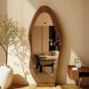 Second-Hand Full-Length Mirror, Home Floor-To-Ceiling Mirror, Internet Celebrity Special-Shaped Mirror, Wall-Mounted High-End Dressing Mirror, Bedroom Fitting Mirror