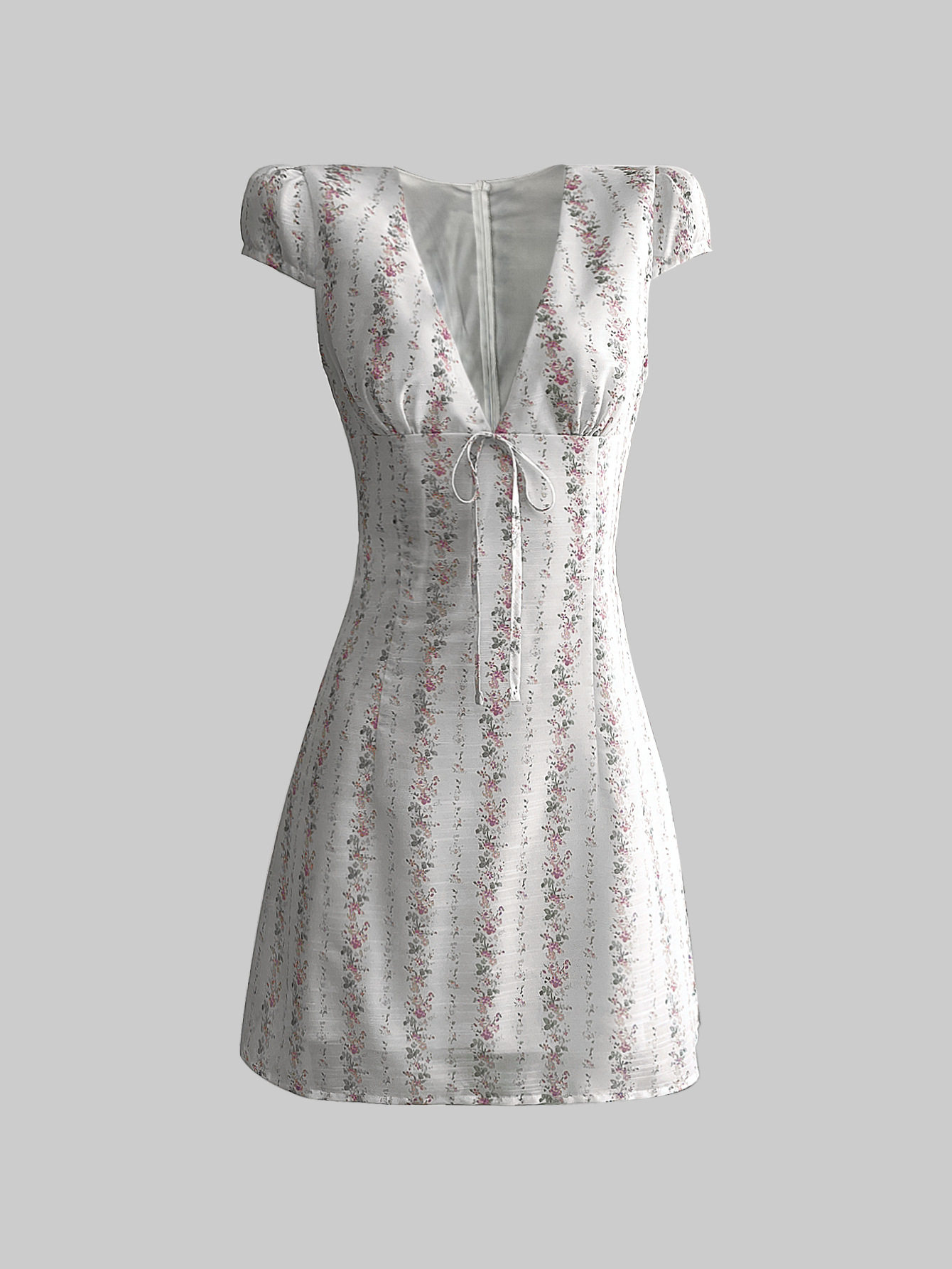 Floral Print Bodycon Dress Slim Fit Waist Cinching Elegant Design Perfect for Parties and Events Ready to Ship