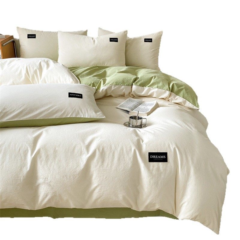 Xinjiang Long-Staple Cotton Bed Four-Piece Set 60S Pure Cotton Quilt Cover Bed Sheets Bed Bed Sheets Student Dormitory Three-Piece Set a