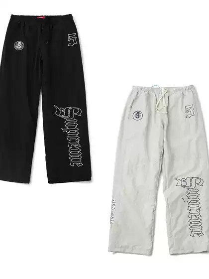 Cross-Border 26 Spring New Style Sup Logo Pattern Appliqué American-Style Trendy Casual Pants Unisex