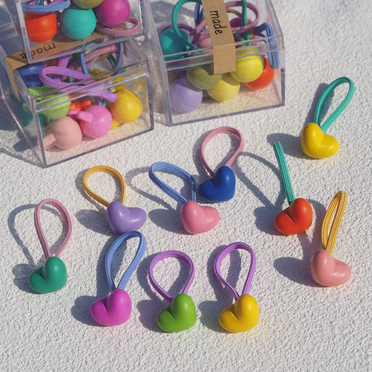 Children's rubber band head rope hair cute high ponytail cartoon hair ring little girl braid high elasticity does not hurt hair