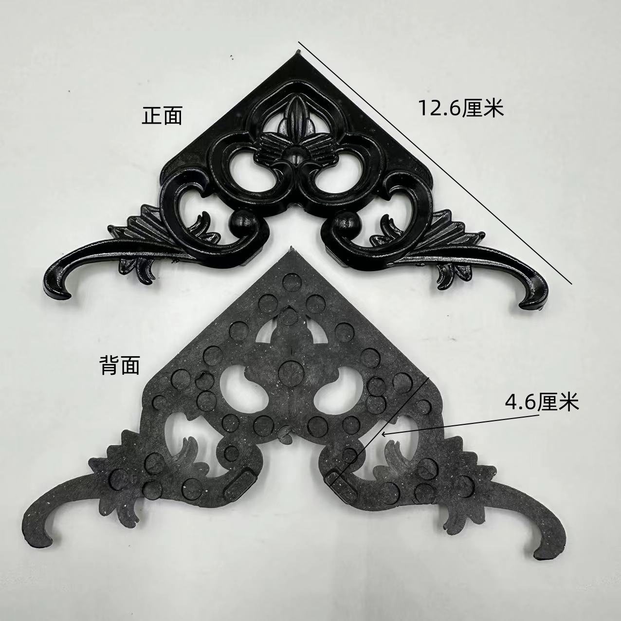 Cross Stitch Flower Corner Frame Painted Plastic Corner Flower Photo Frame Black Corner Flower Double Frame Fu Word Frame Decorative Ci-picture Middle Flower