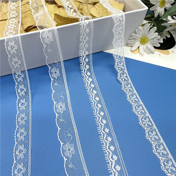 1~1.7cm White Small Lace Non-Elastic Lace Lace Jewelry Lace Bow Ribbon Clothing Accessories