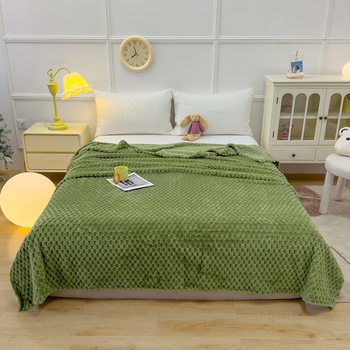 New Golden Turtle Velvet Blanket Car Office Air Conditioning Blanket Nap Warm Flannel Milk Velvet High Weight Blanket