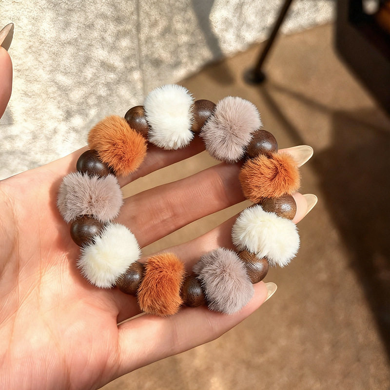 Autumn and Winter Plush Natural Citrine Amethyst Tiger Eye Crystal Bracelet High-End Melard New Year Bracelet Beads