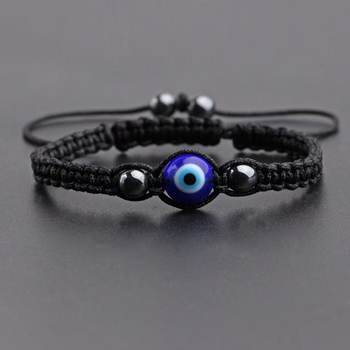Hot Selling Devil's Eye Bracelet Adjustable Braided Blue Eye Bracelet European and American Amazon Glass Eye Bead Bracelet