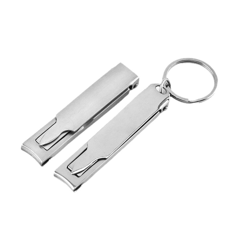 Spot Stainless Steel Foldableing Nail Clipper Single Nail Clipper Ultra-Thin Anti-Splash Nail Clipper with File Small Wholesale