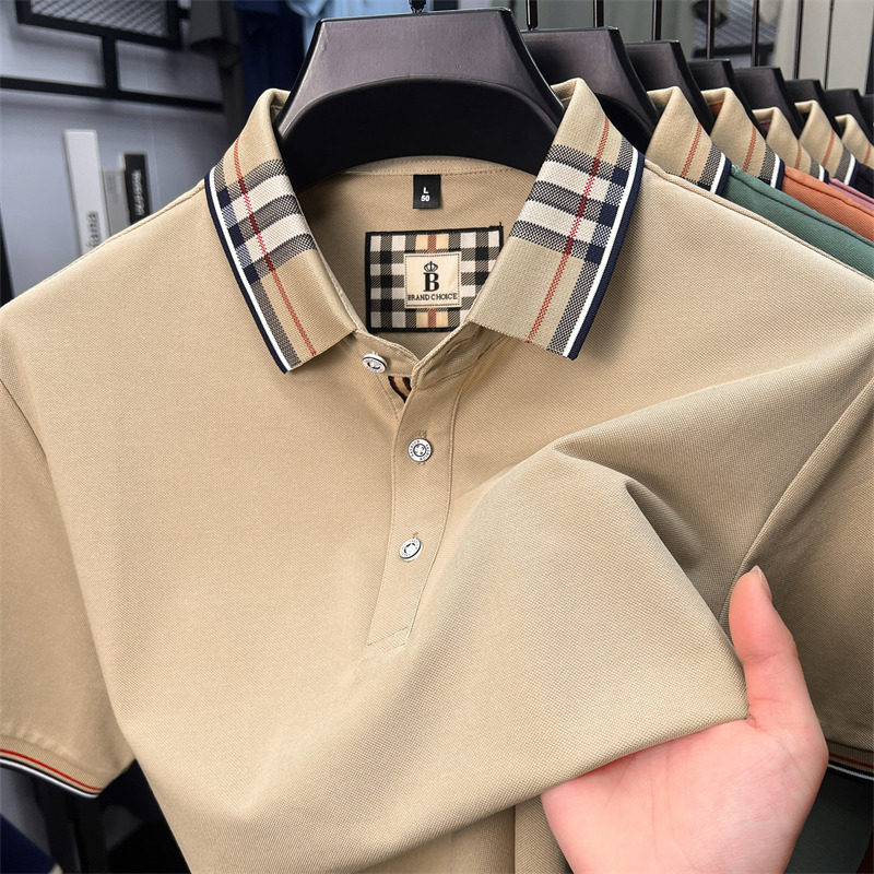 【一件代发】运动T恤夏季男短袖POLO衫翻领Na轻熟百搭男装商务休