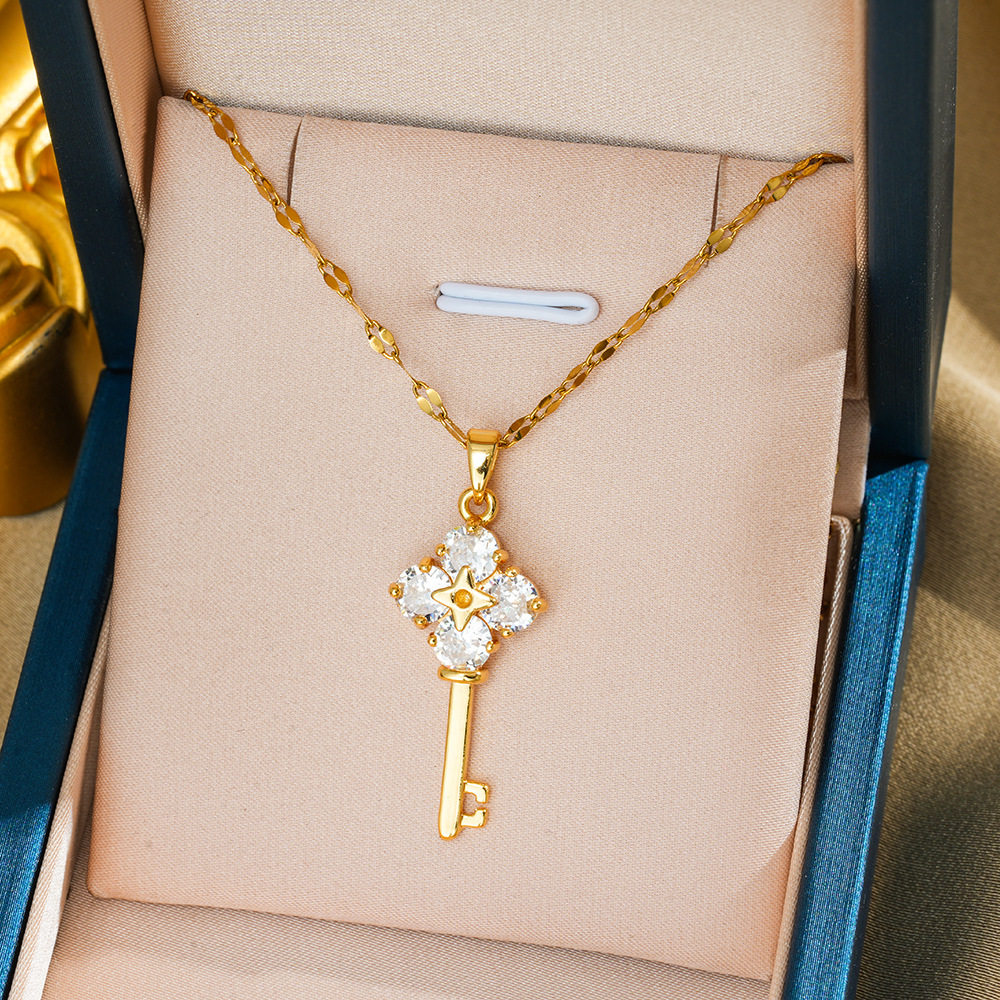 300 キー ネックレス - ゴールド