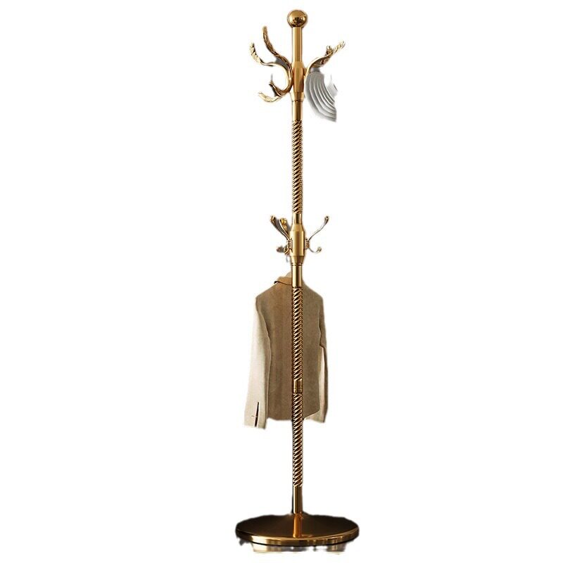 Single-Pole Stainless Steel Coat Rack, High-Grade Metal Wrought Iron Coat Rack for Hanging Clothes and Bags