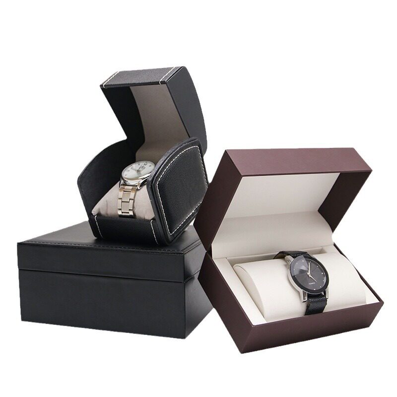 ✅ Factory Direct Pu Leather Watch Box, Flip-Top Watch Case, Jewelry and Watch Storage Box, Watch Packaging Box