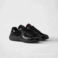 In-Stock Americas Cup P Home European Foreign Trade Classic High-End Men's and Women's Shiny Leather Mesh Breathable Casual Trendy Shoes