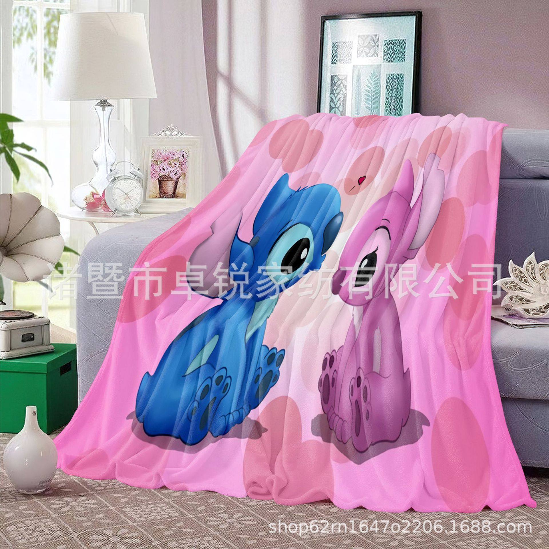 Cross-Border Amazon Fba Wholesale Flannel Blanket Digital Printing Cute Anime Cartoon Comic Series Double-Sided