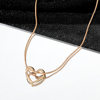 Light Luxury Niche Hollow Love Necklace Women's ins Japanese and Korean Style Simple Design Pendant All-match Collarbone Chain